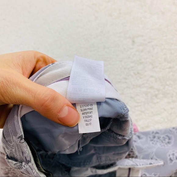 Banana republic Sloan gray floral ankle pants 0p - Picture 3 of 5